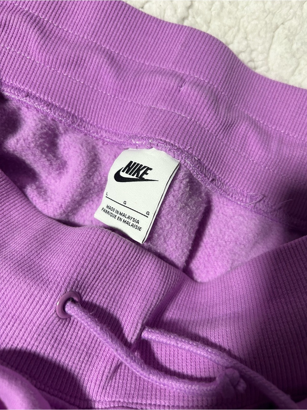 Nike Purple Fleece Joggers Size L 💜 - Picture 3 of 9